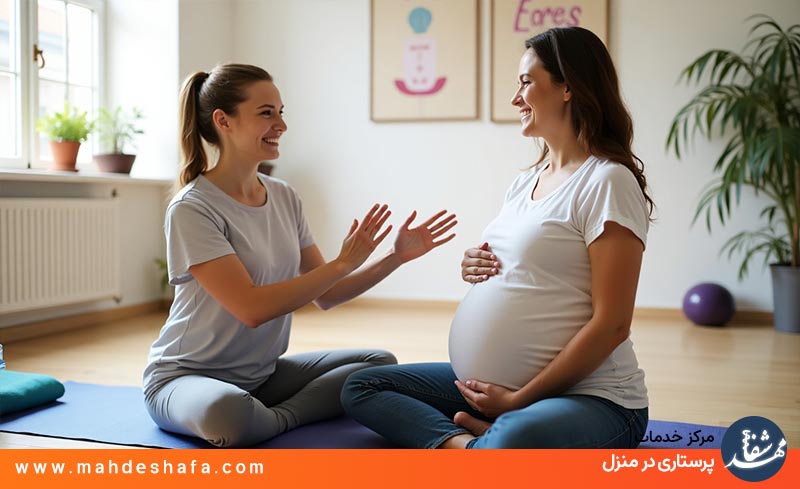 آموزش-تنفس-زایمان-طبیعی-توسط-ماما-در-منزل