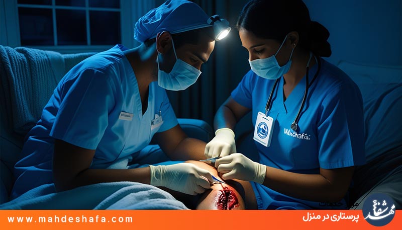 پانسمان-حرفه‌ای-زخم-ناشی-از-سوختگی-در-منزل-با-ضدعفونی-کامل